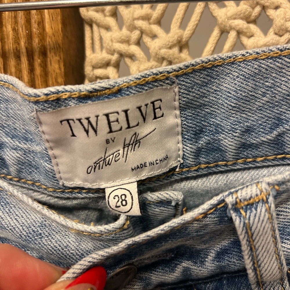 Twelve by onTwelfth Distressed Light Blue Denim Jeans